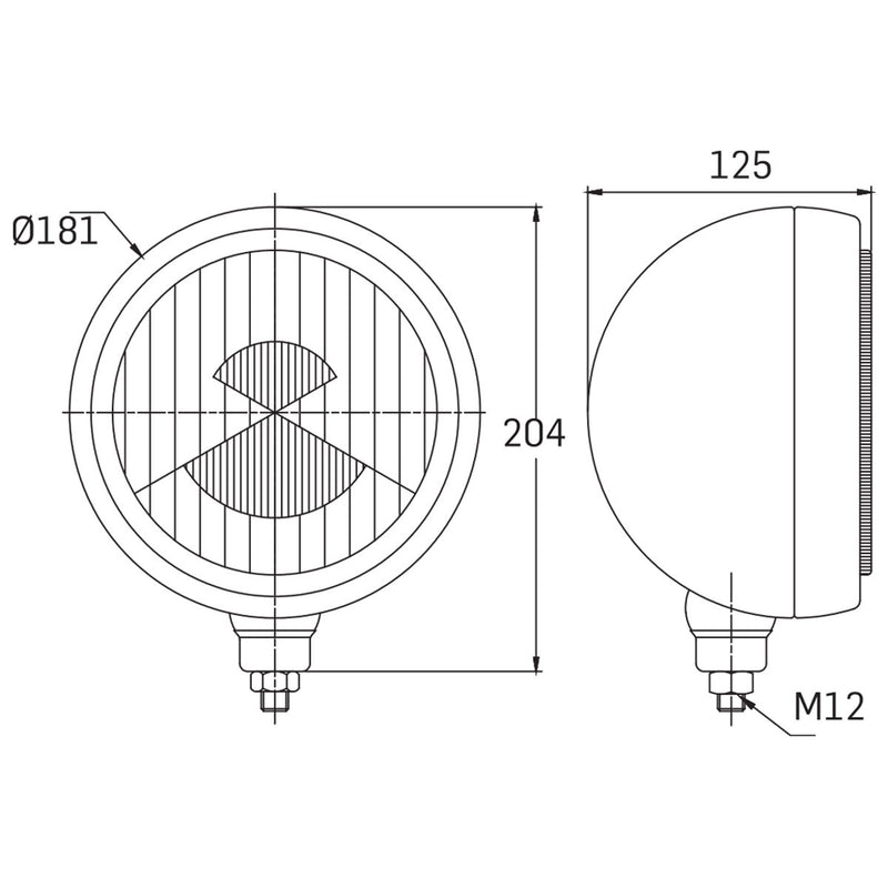 Carica immagine in Galleria Viewer, Faro abbagliante SIM 3205 in acciaio inossidabile cromato H3 Ø181 mm ECE
