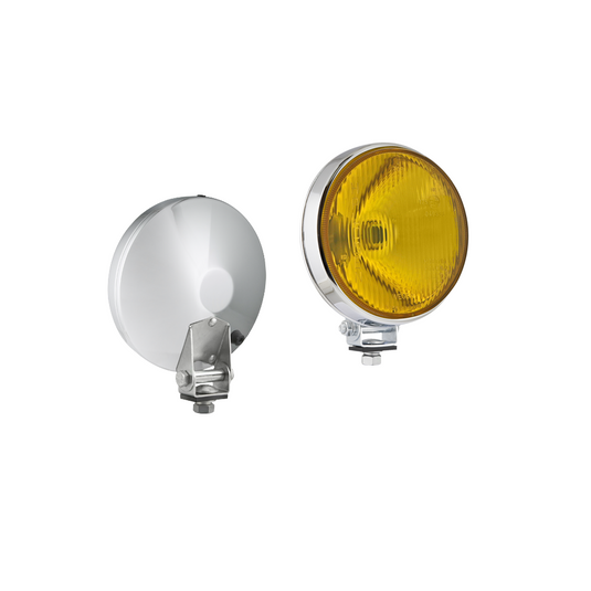 Faro abbagliante per veicolo storico vetro giallo Ø160mm cromato