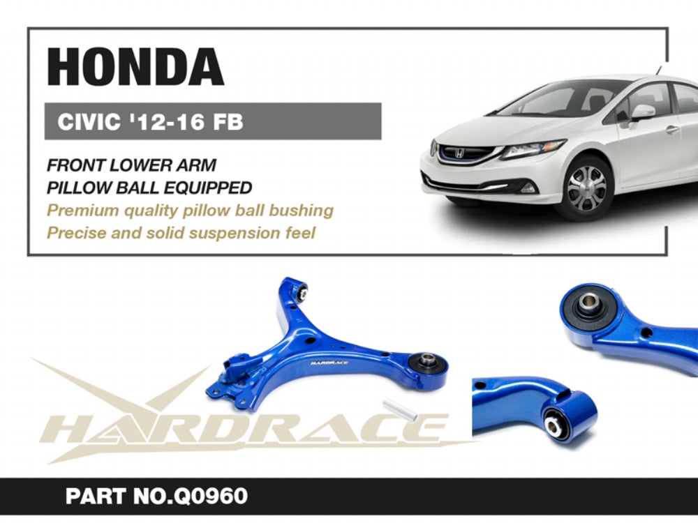 Bracci Oscillanti Inferiori Anteriori su Uniball Hardrace per Honda Civic FG / FB (12-15)