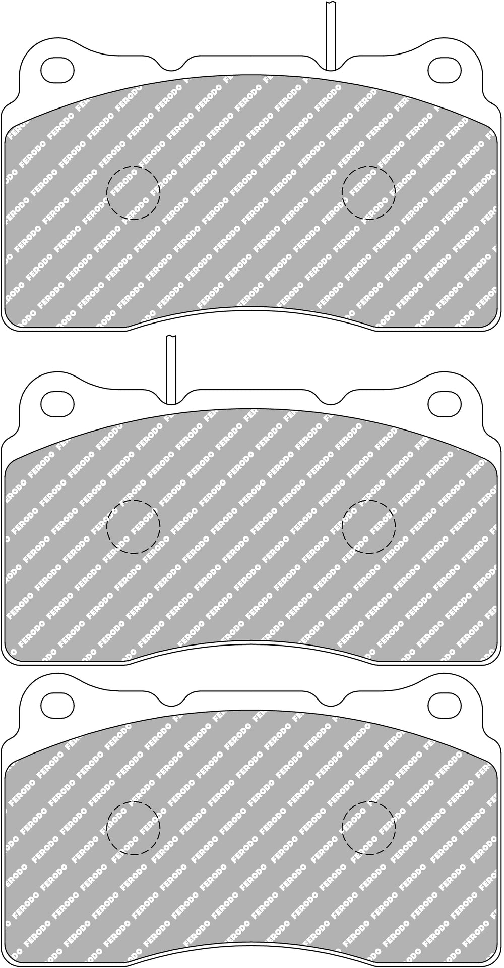 Pastiglie Freno Anteriori Ferodo DS3.12 per Mitsubishi Lancer Evo 4 (IV) (96-98)