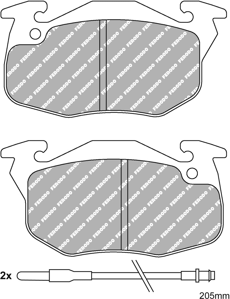 Carica immagine in Galleria Viewer, Pastiglie Freno Anteriori Ferodo DS Performance per Renault Express FDS393 (85-98)

