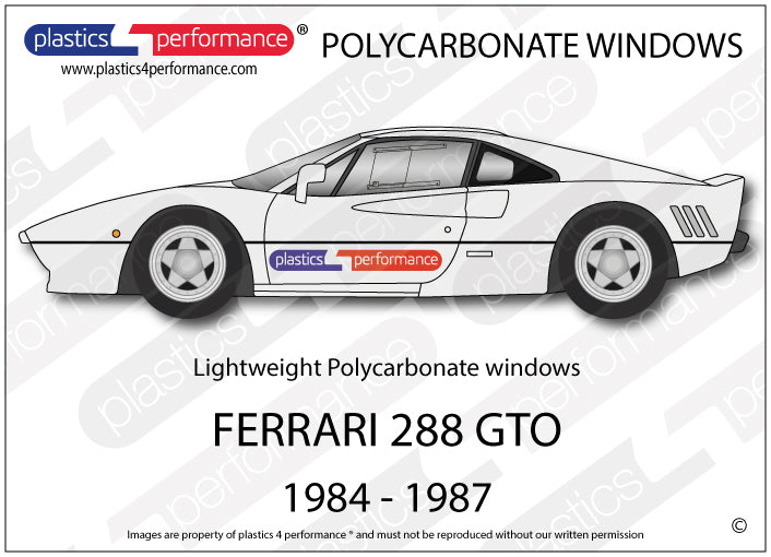 Carica immagine in Galleria Viewer, Vetri in Policarbonato per Ferrari 288 GTO
