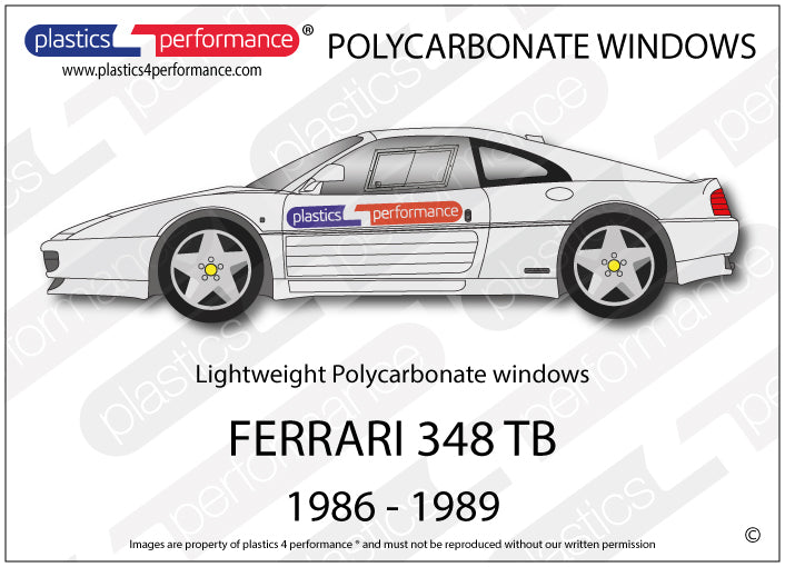 Carica immagine in Galleria Viewer, Vetri in Policarbonato per Ferrari 348 TB
