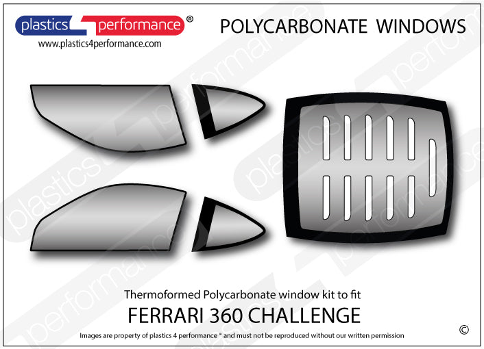 Carica immagine in Galleria Viewer, Vetri in Policarbonato per Ferrari 360 Challenge
