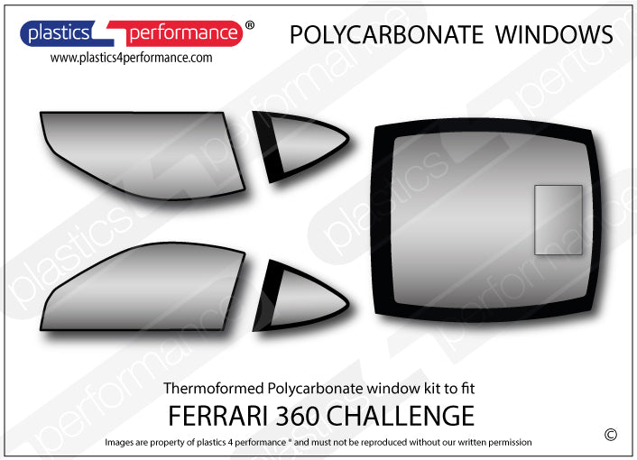 Carica immagine in Galleria Viewer, Vetri in Policarbonato per Ferrari 360 Challenge
