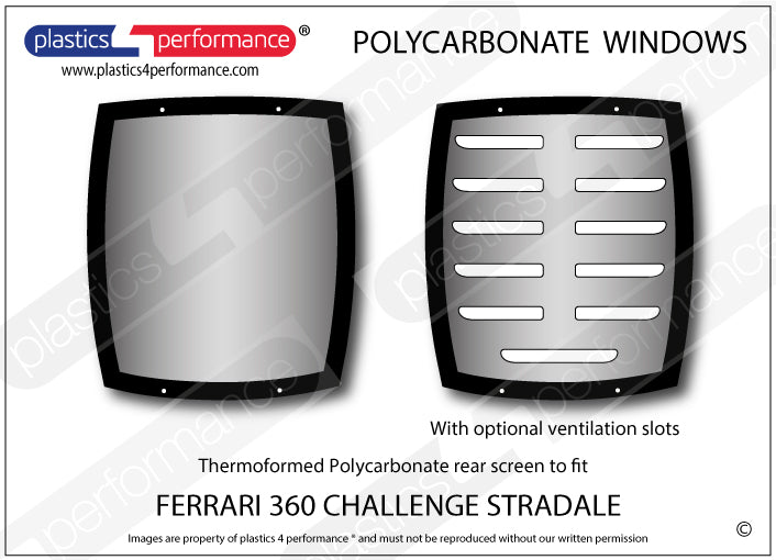 Vetri in Policarbonato per Ferrari 360 Challenge Stradale