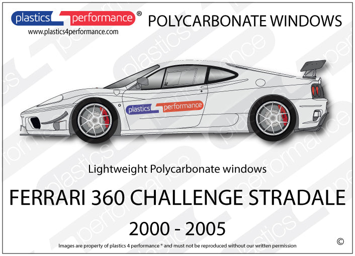 Vetri in Policarbonato per Ferrari 360 Challenge Stradale