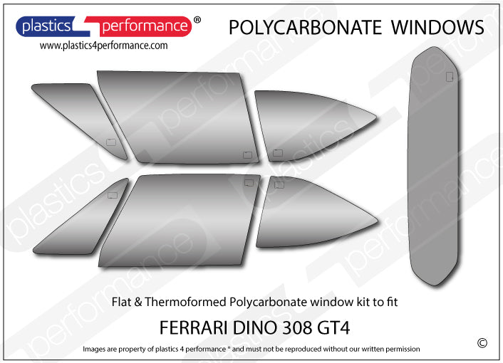 Vetri in Policarbonato per Ferrari Dino 308 GT4