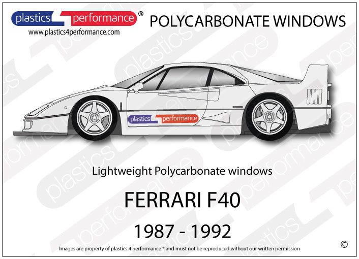 Vetri in Policarbonato per Ferrari F40
