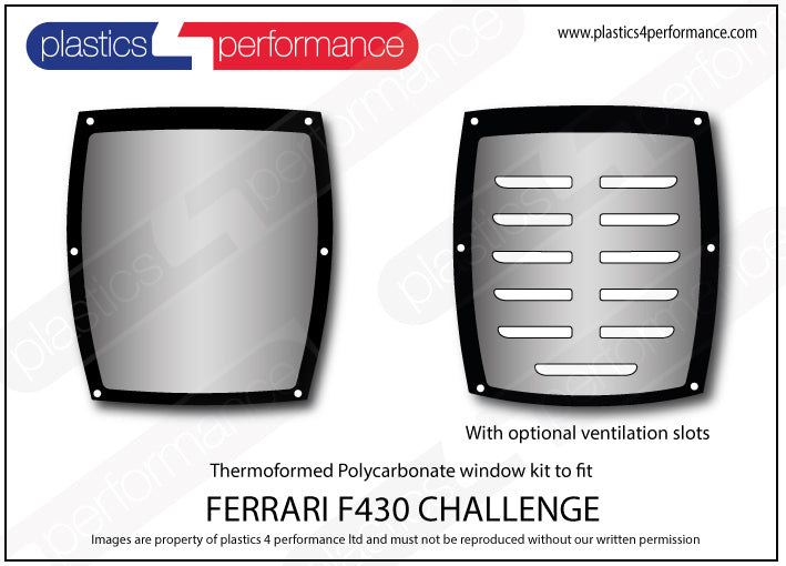 Vetri in Policarbonato per Ferrari F430 Challenge