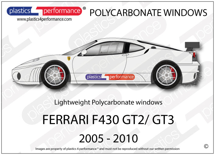 Carica immagine in Galleria Viewer, Vetri in Policarbonato per Ferrari F430 GT2 / GT3
