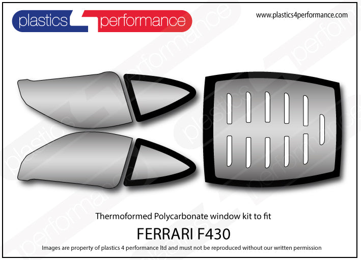 Vetri in Policarbonato per Ferrari F430