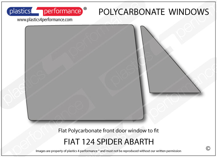 Carica immagine in Galleria Viewer, Vetri in Policarbonato per Fiat 124 Abarth Spider
