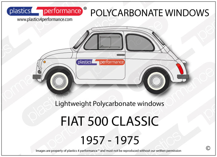 Vetri in Policarbonato per Fiat 500 Classic