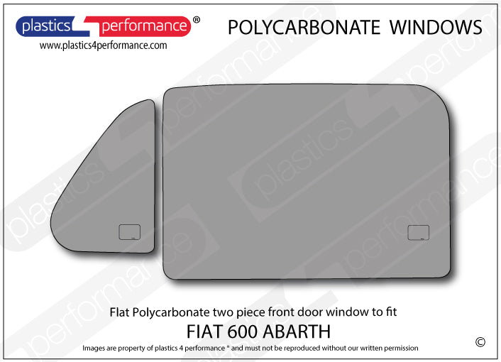 Carica immagine in Galleria Viewer, Vetri in Policarbonato per Fiat 600 Abarth
