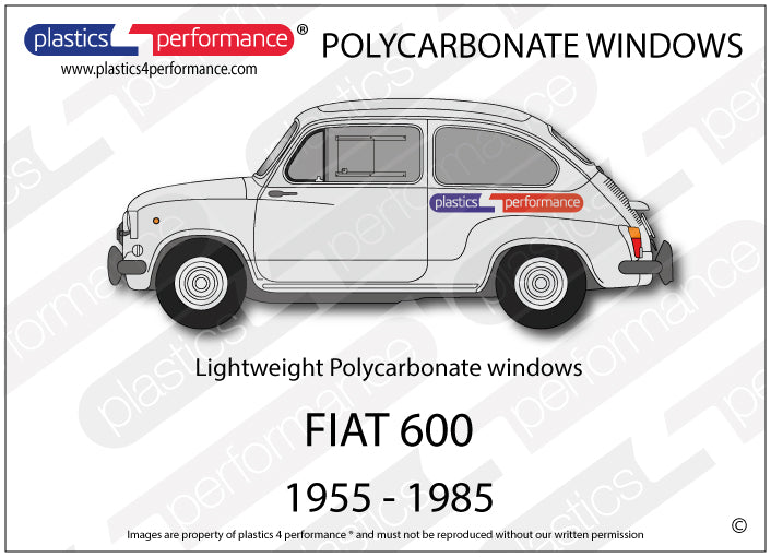Vetri in Policarbonato per Fiat 600 Abarth