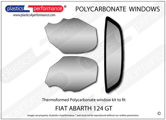 Vetri in Policarbonato per Fiat 124 Spider Abarth GT