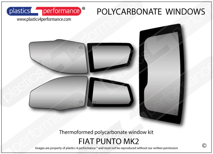 Vetri in Policarbonato per Fiat Punto MK2