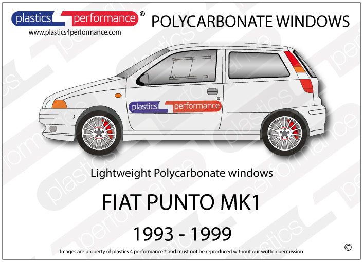 Carica immagine in Galleria Viewer, Vetri in Policarbonato per Fiat Punto MK1
