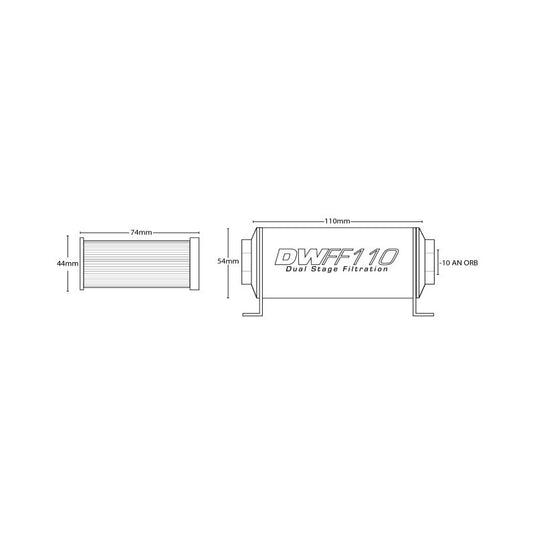 Filtro Benzina Universale Deatschwerks 5 Microns (Dash 10) - foto 2