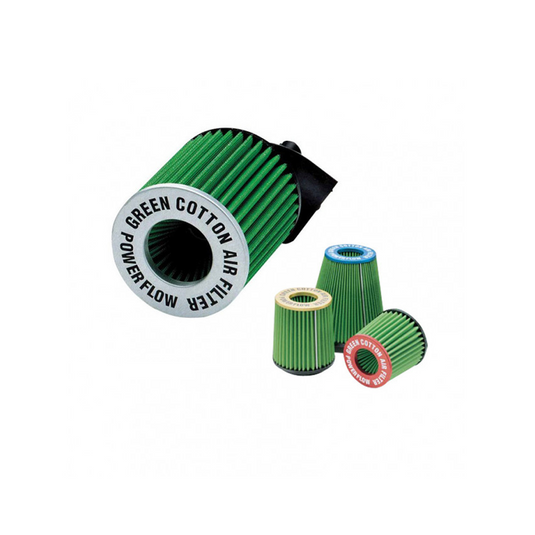 Filtro dell'aria Green Powerflow blu diametro 61mm 117x120mm altezza 150mm