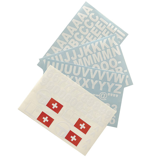 Foglio adesivo Lettere/Cifre/Bandiera Svizzera