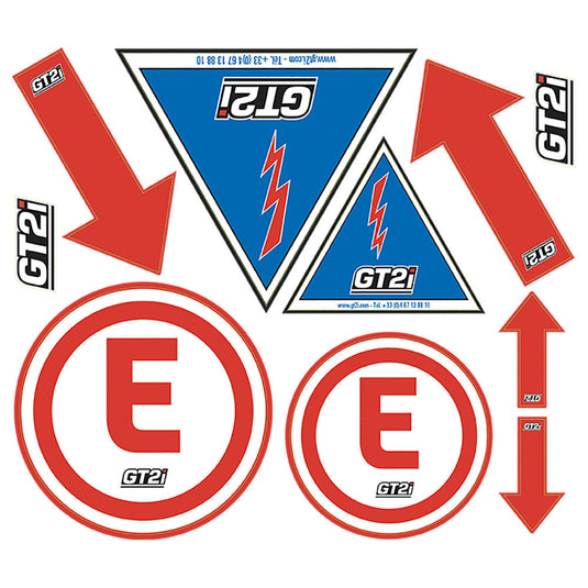Foglio adesivi Estintore / staccabatteria / Freccia