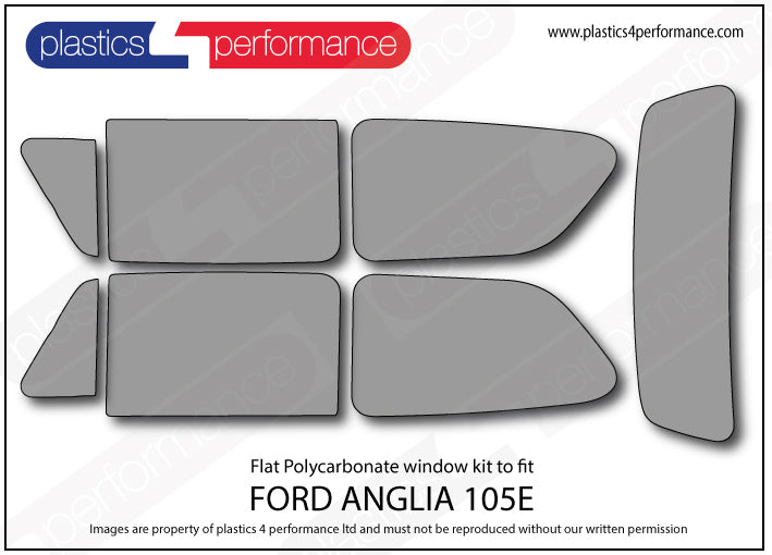Carica immagine in Galleria Viewer, Vetri in Policarbonato per Ford Anglia 105e

