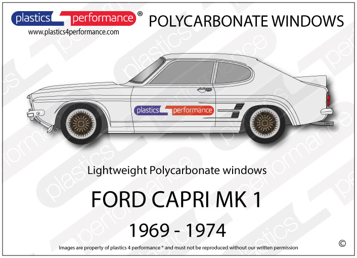 Vetri in Policarbonato per Ford Capri MK1
