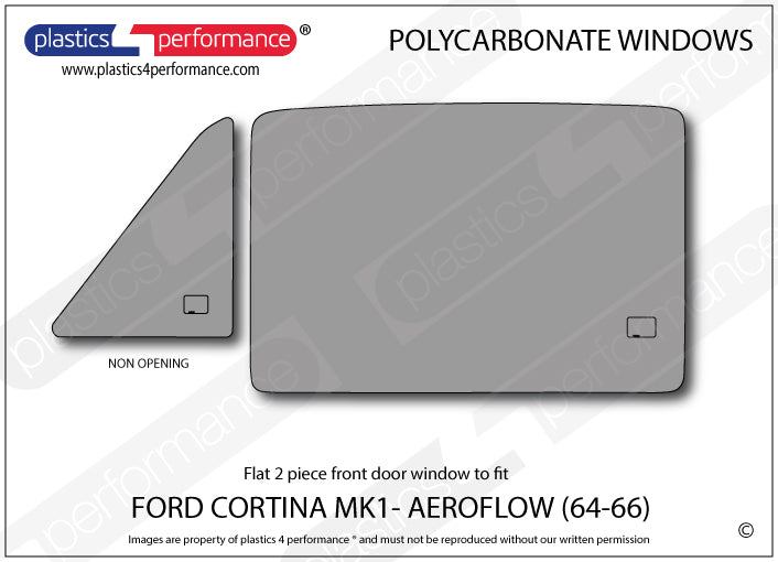Carica immagine in Galleria Viewer, Vetri in Policarbonato per Ford Cortina MK1
