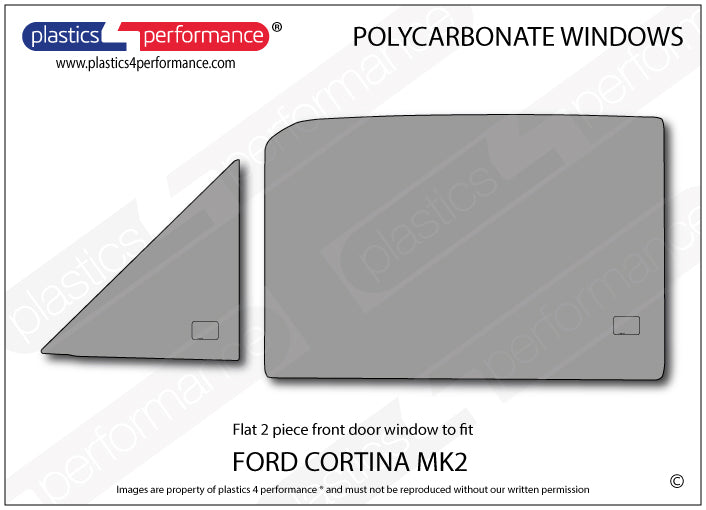 Carica immagine in Galleria Viewer, Vetri in Policarbonato per Ford Cortina MK2
