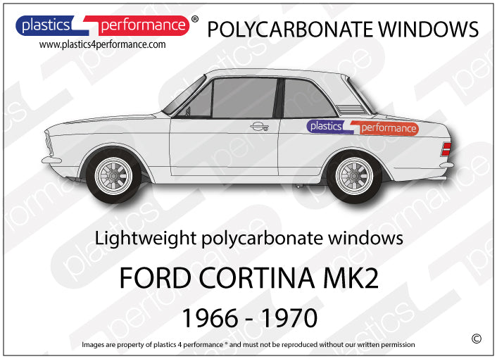 Carica immagine in Galleria Viewer, Vetri in Policarbonato per Ford Cortina MK2
