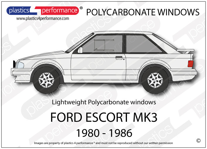 Carica immagine in Galleria Viewer, Vetri in Policarbonato per Ford Escort MK3
