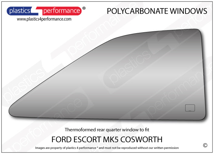 Vetri in Policarbonato per Ford Escort MK5 incluso Cosworth
