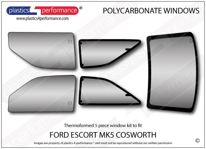Carica immagine in Galleria Viewer, Vetri in Policarbonato per Ford Escort MK5 incluso Cosworth
