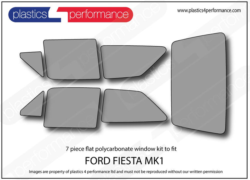 Carica immagine in Galleria Viewer, Vetri in Policarbonato per Ford Fiesta MK1
