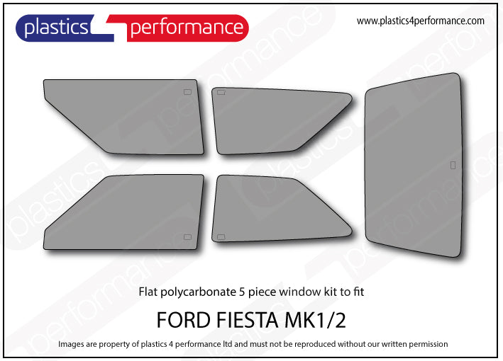 Carica immagine in Galleria Viewer, Vetri in Policarbonato per Ford Fiesta MK2
