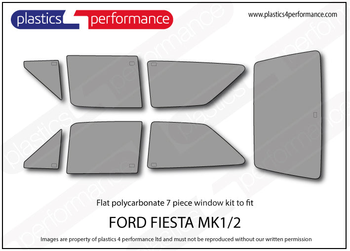 Carica immagine in Galleria Viewer, Vetri in Policarbonato per Ford Fiesta MK2
