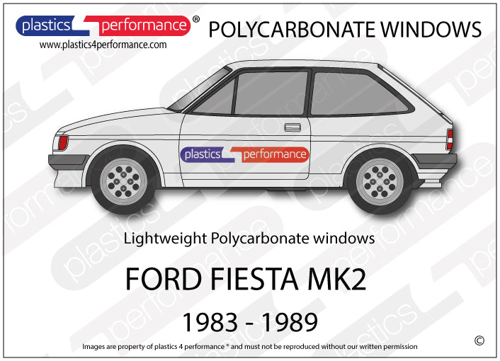 Carica immagine in Galleria Viewer, Vetri in Policarbonato per Ford Fiesta MK2

