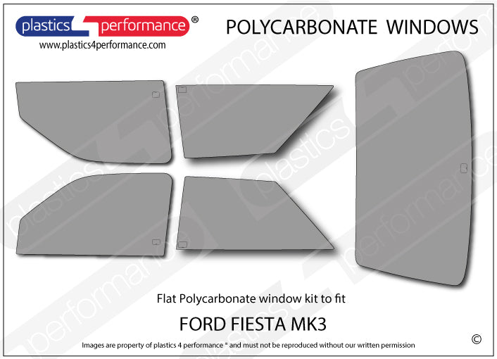 Carica immagine in Galleria Viewer, Vetri in Policarbonato per Ford Fiesta MK3
