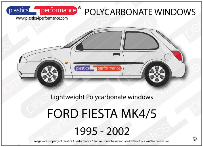 Carica immagine in Galleria Viewer, Vetri in Policarbonato per Ford Fiesta MK4/5
