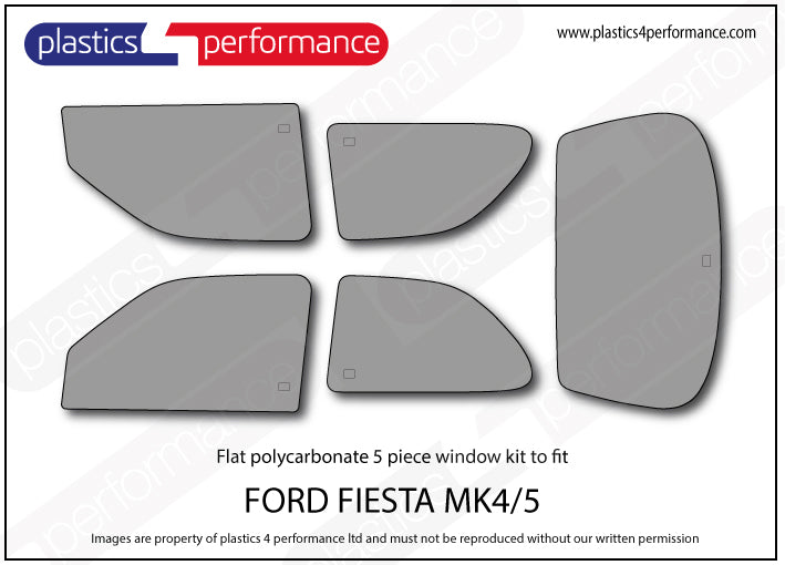 Carica immagine in Galleria Viewer, Vetri in Policarbonato per Ford Fiesta MK4/5
