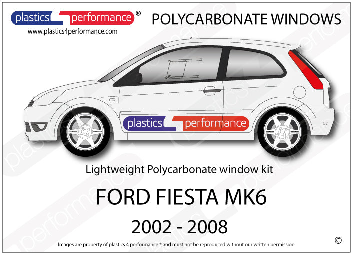Carica immagine in Galleria Viewer, Vetri in Policarbonato per Ford Fiesta MK6
