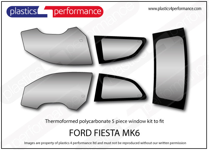 Vetri in Policarbonato per Ford Fiesta MK6