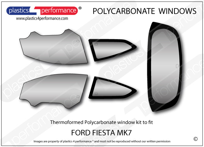 Carica immagine in Galleria Viewer, Vetri in Policarbonato per Ford Fiesta MK7 3 Porte
