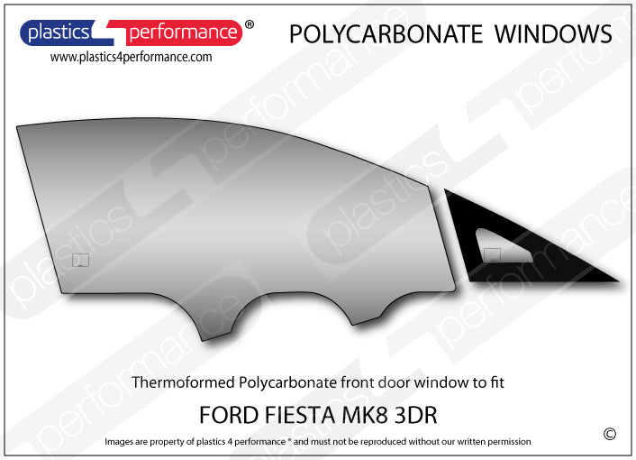 Vetri in Policarbonato per Ford Fiesta MK8 3 Porte