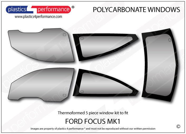Carica immagine in Galleria Viewer, Vetri in Policarbonato per Ford Focus MK1 3 Porte
