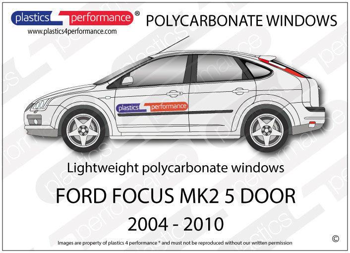 Carica immagine in Galleria Viewer, Vetri in Policarbonato per Ford Focus MK2 5 Porte
