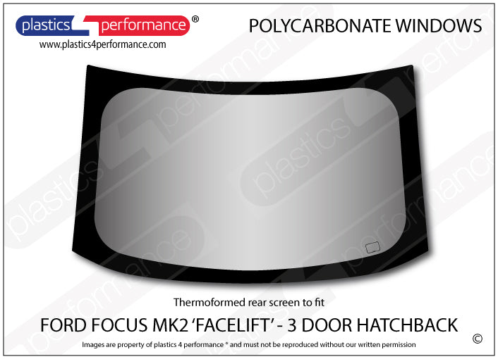 Vetri in Policarbonato per Ford Focus MK2 3 Porte