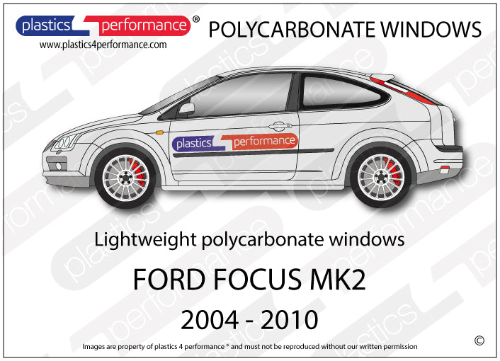Vetri in Policarbonato per Ford Focus MK2 3 Porte